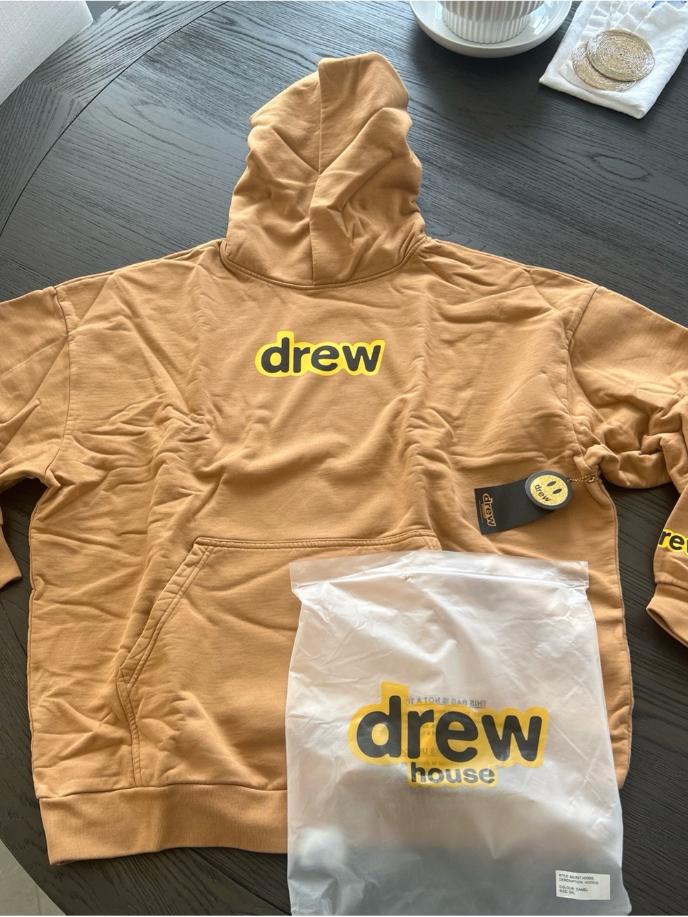 Drew House Secret Hoodie Sweatshirt Camel Brown 2XL NEW